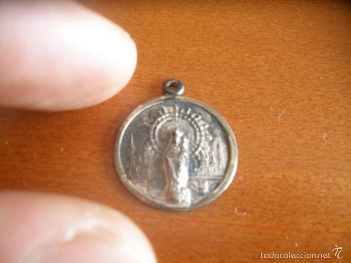 Antig&uuml;edades: MEDALLA CON VIRGEN DEL PILAR,ZARAGOZA. - Foto 1