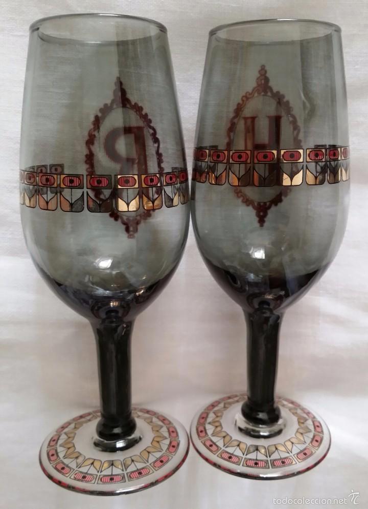 Antig&uuml;edades: COPAS CATAVINOS CON MONOGRAMAS R y H - Foto 2