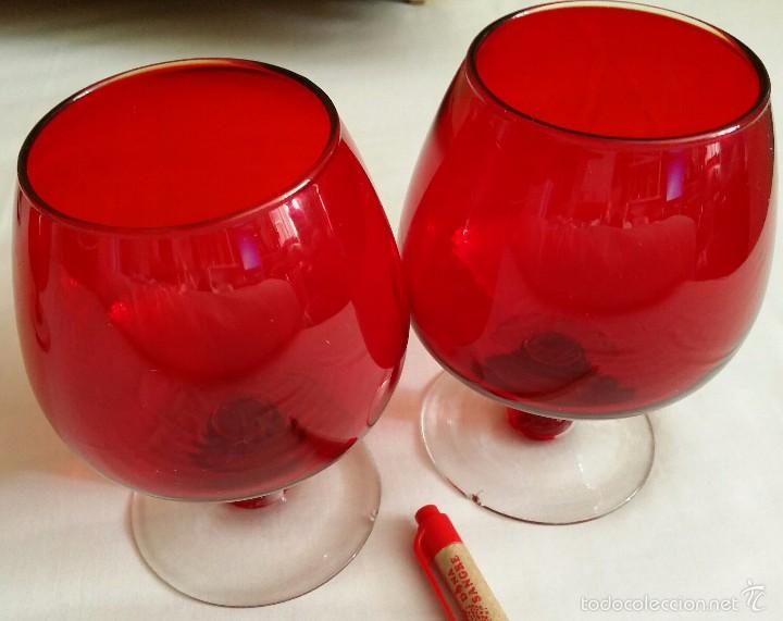 Antig&uuml;edades: COPAS DE CRISTAL ROJO RUB&Iacute; - Foto 3