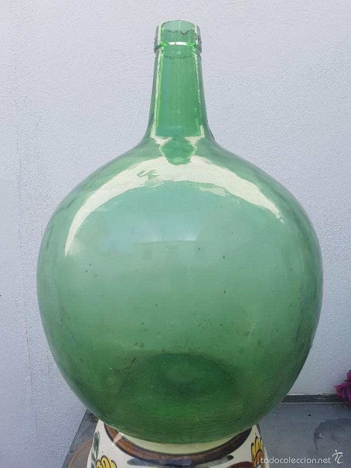 Antiguidades: GARRAFA CRISTAL VERDOSO 16 LITROS VIRESA ANTIGUA - PRECIOSO PARA DECORACION