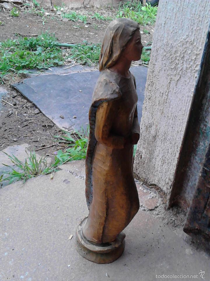 Antig&uuml;edades: virgen ceramica dorada - Foto 2