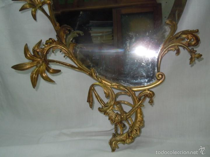 Antig&uuml;edades: PAR DE CORNUCOPIAS EN BRONCE. S. XIX. - Foto 6