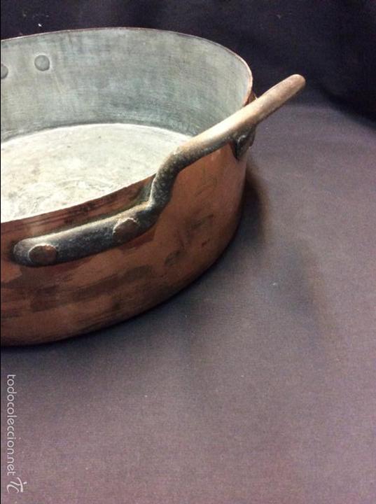 Antig&uuml;edades: CAZUELA DE COBRE S. XIX. - Foto 2