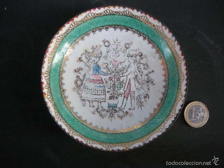 Antig&uuml;edades: PLATO MET&Aacute;LICO ESMALTADO. - Foto 4