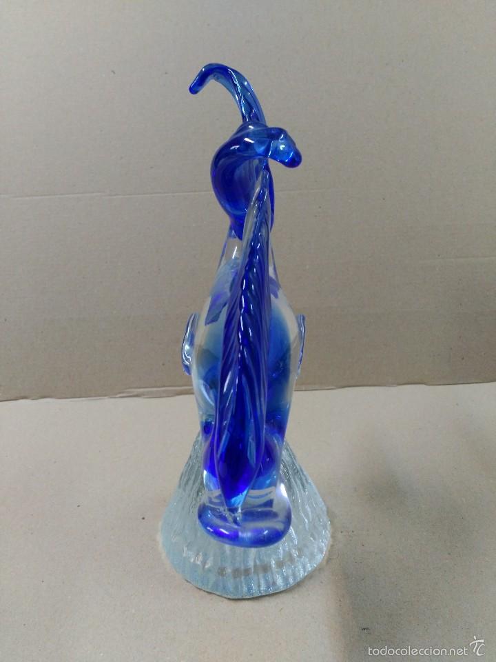 Antig&uuml;edades: Pez en cristal de murano azul - Foto 3