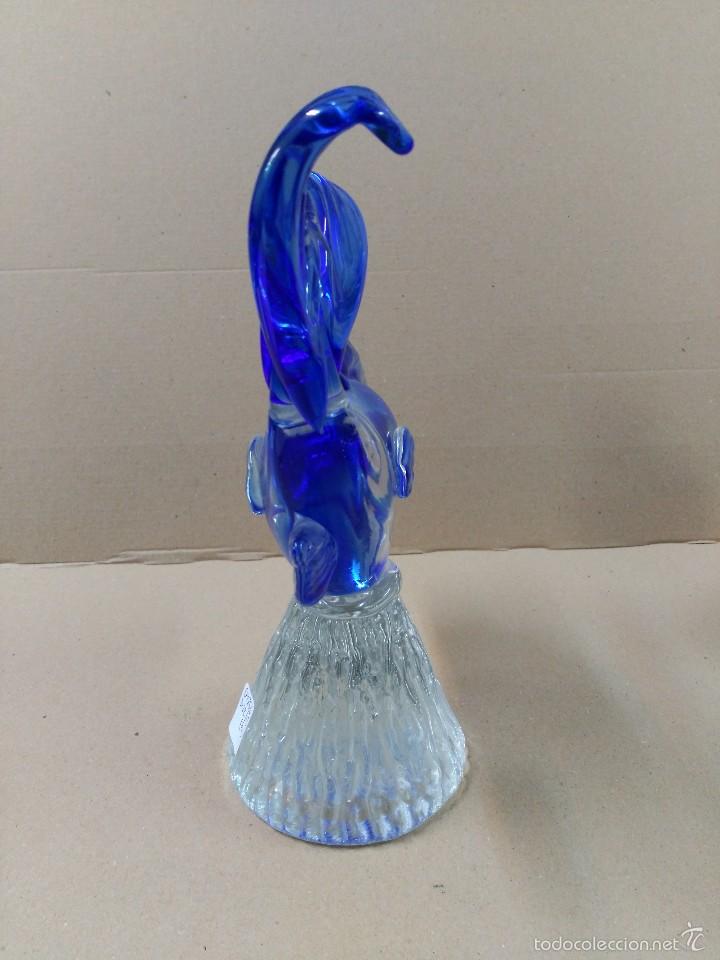 Antig&uuml;edades: Pez en cristal de murano azul - Foto 4