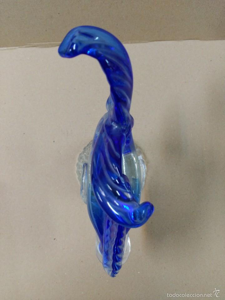 Antig&uuml;edades: Pez en cristal de murano azul - Foto 5