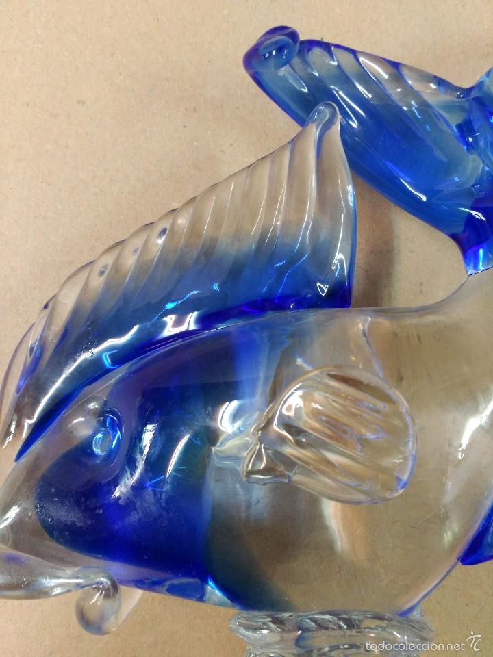 Antig&uuml;edades: Pez en cristal de murano azul - Foto 10