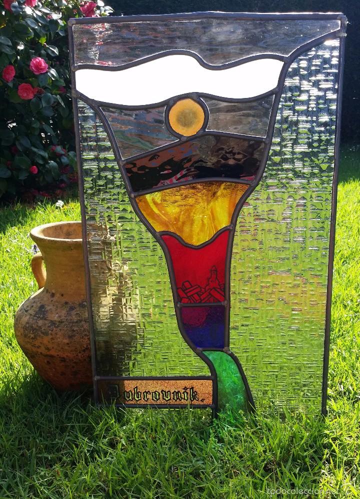 Antig&uuml;edades: VIDRIERA DE CRISTAL EMPLOMADA - Foto 1