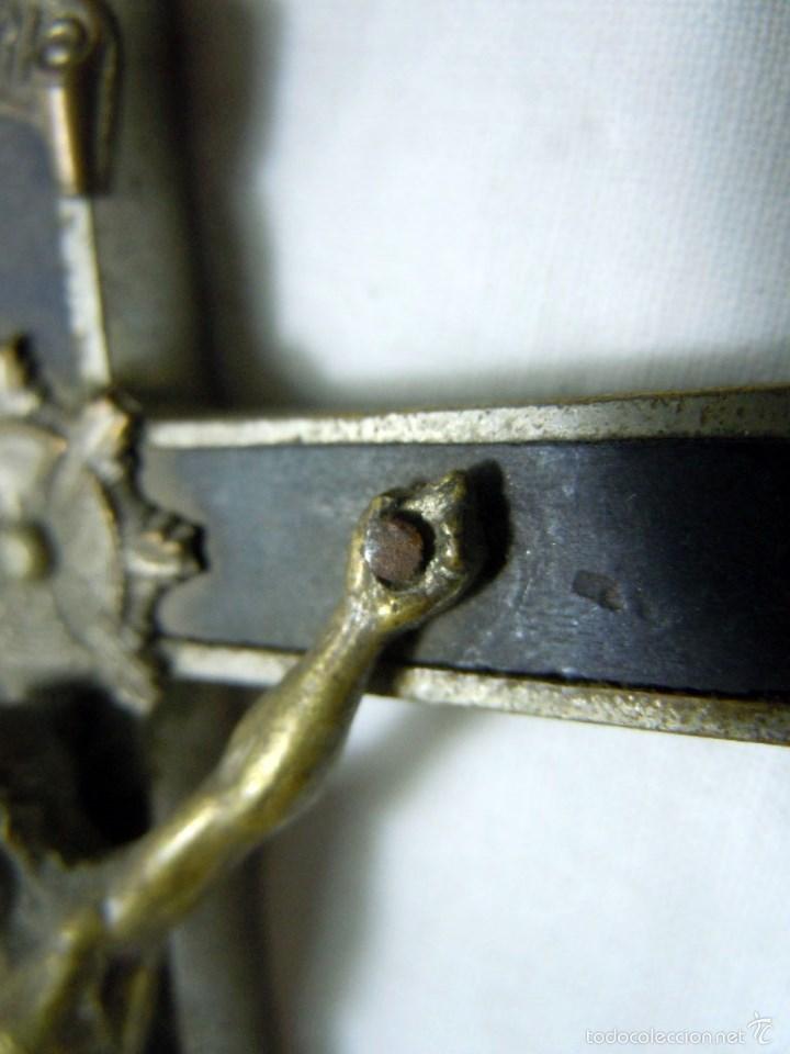 Antig&uuml;edades: CRISTO DE MADERA Y BRONCE TIPO CONVENTUAL - Foto 12