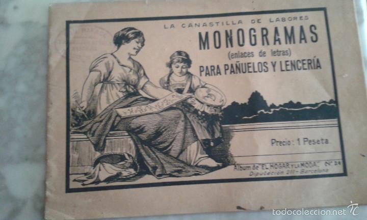 LIBRO DE MONOGRAMAS PARA BORDAR PAÑUELOS Y LENCERÍA (Antigüedades - Varios)