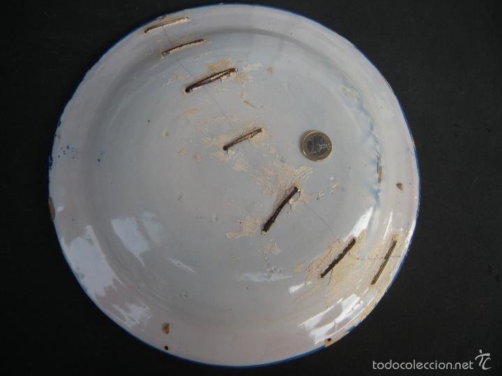 Antig&uuml;edades: ANTIGUO PLATO DE MANISES LA&Ntilde;ADO - Foto 4