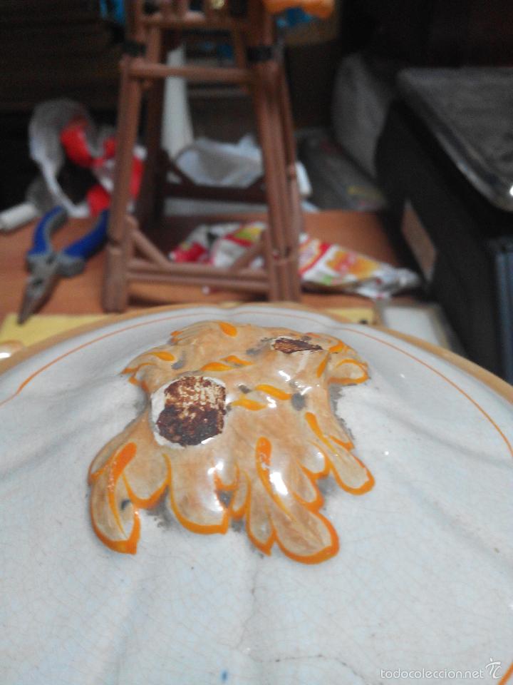 Antig&uuml;edades: SOPERA BLANCA CON LINEAS NARANJAS - Foto 3
