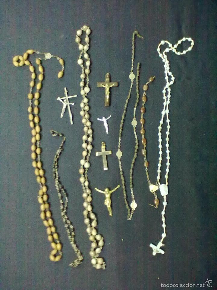 Antig&uuml;edades: CRUCES Y ROSARIOS PARA PIEZAS O COMPLETAR - Foto 1
