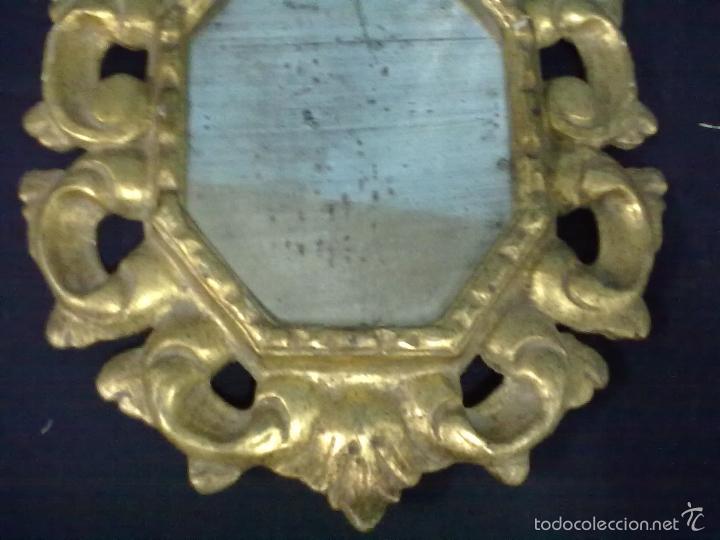 Antig&uuml;edades: PEQUE&Ntilde;O ESPEJO PAN DE ORO - Foto 3
