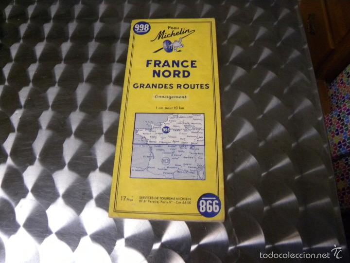 Antiquit&eacute;s: MAPA DEL NORTE DE FRANCIA 1959