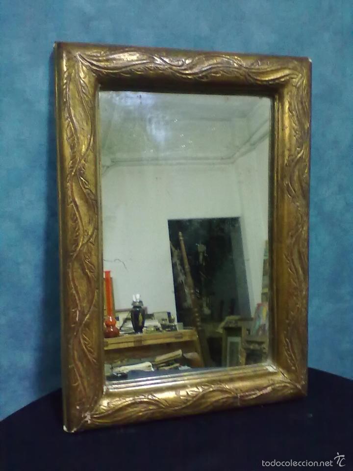 Antig&uuml;edades: ESPEJO ISABELINO PAN DE ORO - Foto 1