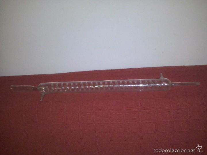 Oggetti Antichi: antigua pipeta con espiral de cristal dentro 57cm de largo