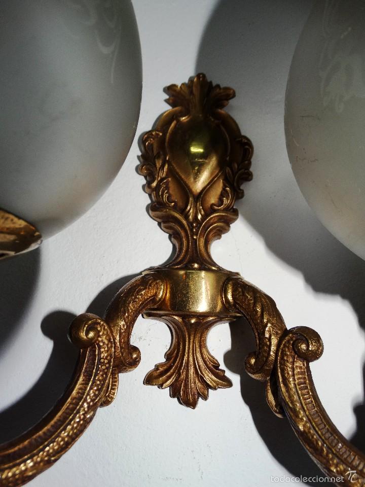 Antig&uuml;edades: APLIQUE BRONCE, 2 LUCES. REF. 5889 - Foto 4