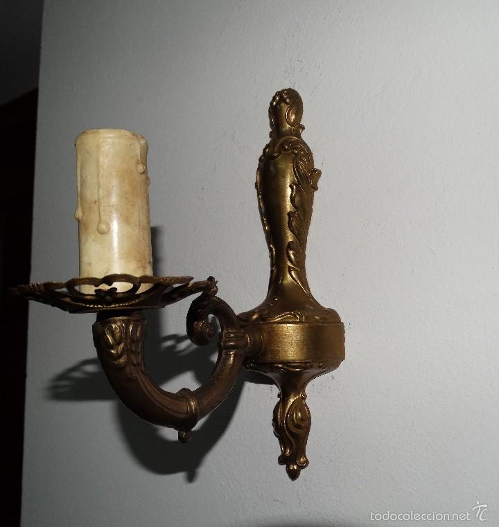 Antig&uuml;edades: PAREJA DE APLIQUES EN BRONCE. REF. 5891 - Foto 3