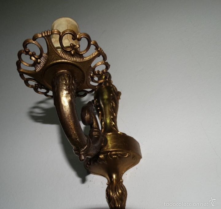 Antig&uuml;edades: PAREJA DE APLIQUES EN BRONCE. REF. 5891 - Foto 6