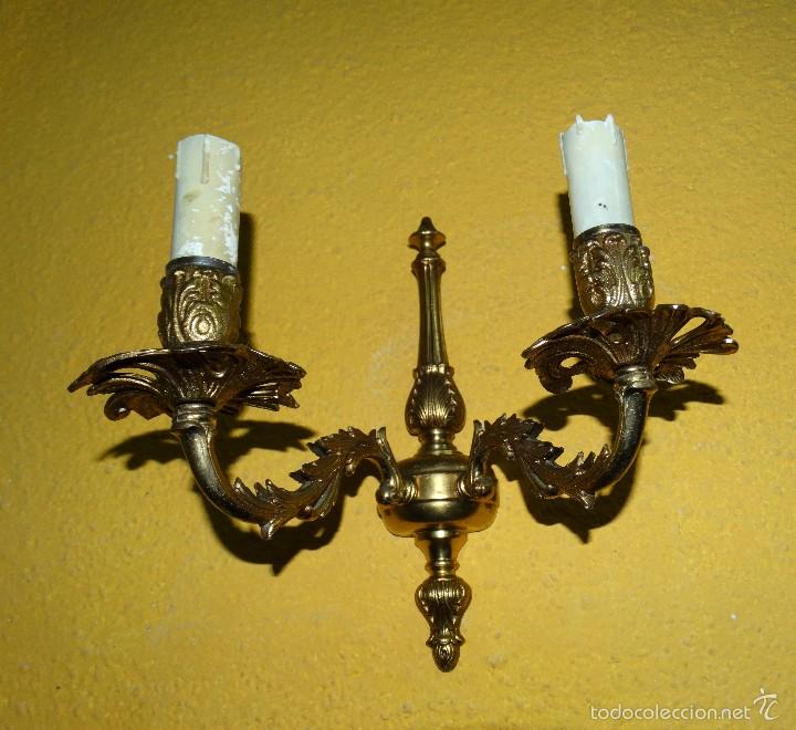 Antig&uuml;edades: PAREJA DE APLIQUES EN BRONCE. REF. 5892 - Foto 4