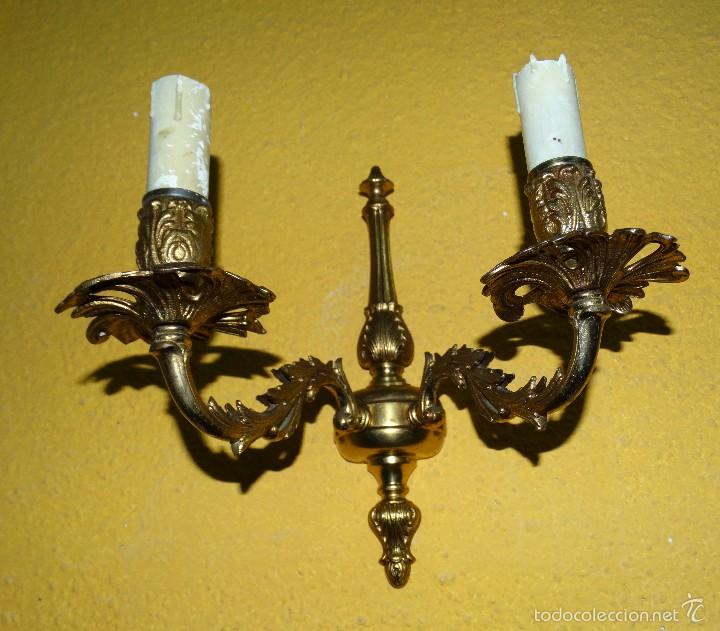 Antig&uuml;edades: PAREJA DE APLIQUES EN BRONCE. REF. 5892 - Foto 5