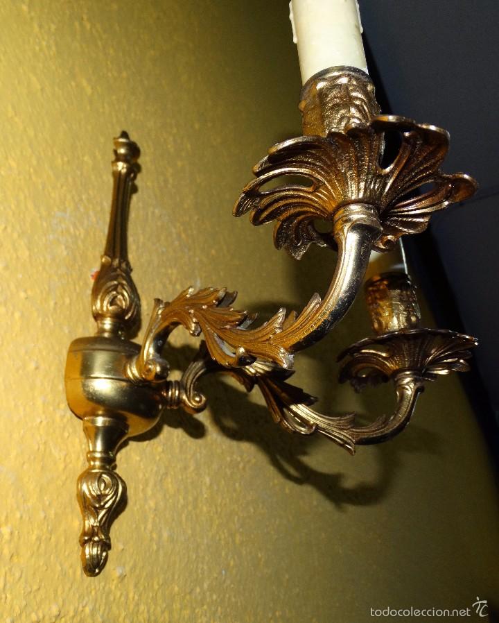 Antig&uuml;edades: PAREJA DE APLIQUES EN BRONCE. REF. 5892 - Foto 6