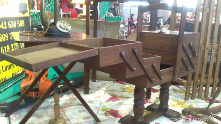 Antig&uuml;edades: bonito costurero de roble - Foto 5