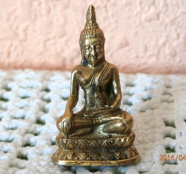 Antig&uuml;edades: ANTIGUO BUDA DE BRONCE MINIATURA - Foto 1