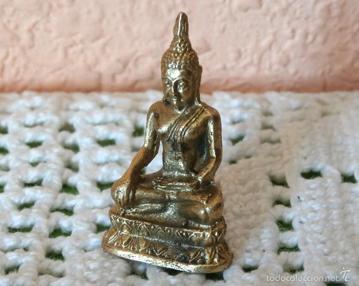 Antig&uuml;edades: ANTIGUO BUDA DE BRONCE MINIATURA - Foto 2