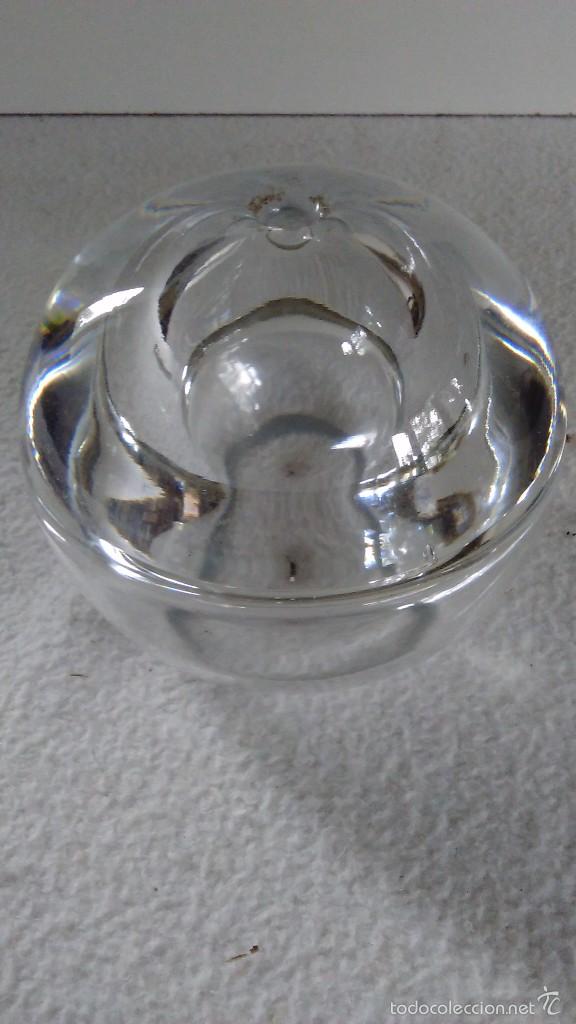 Antig&uuml;edades: Florero de cristal redondo - Foto 2