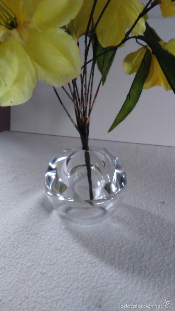 Antig&uuml;edades: Florero de cristal redondo - Foto 3