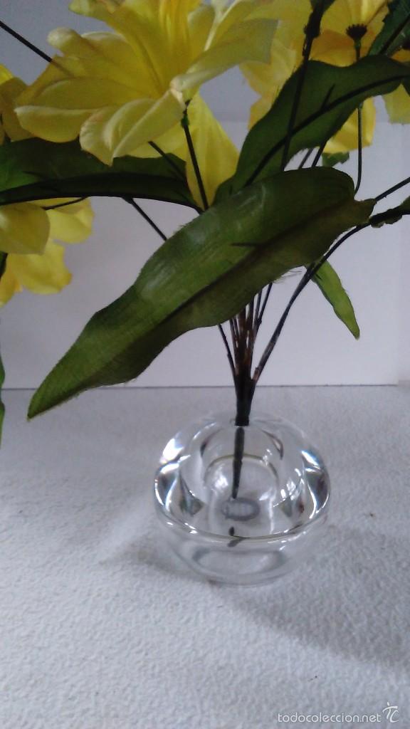 Antig&uuml;edades: Florero de cristal redondo - Foto 4