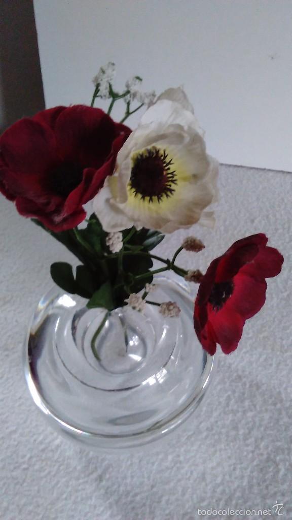 Antig&uuml;edades: Florero de cristal redondo - Foto 7