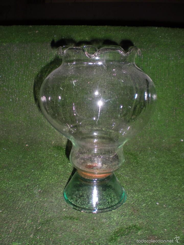 Antiguidades: Portalamparilla de mesa altura 20cm y di&aacute;metro 16cm