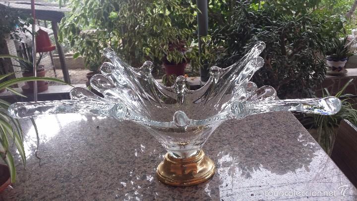Antig&uuml;edades: antigo centro de mesa de cristal, precioso - Foto 1
