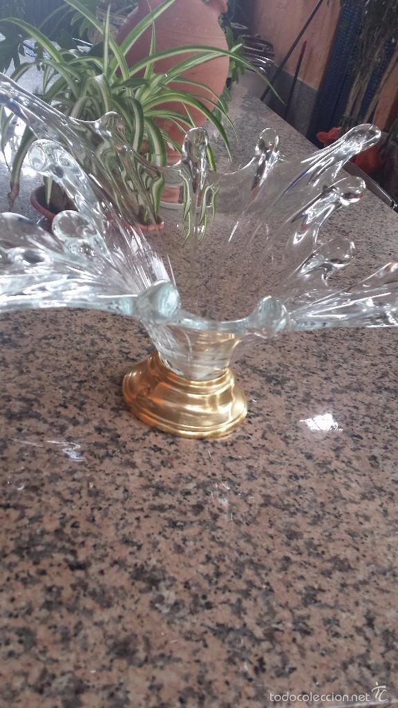 Antig&uuml;edades: antigo centro de mesa de cristal, precioso - Foto 3