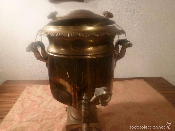 Antig&uuml;edades: SAMOVAR DE LATON TETERA - Foto 5