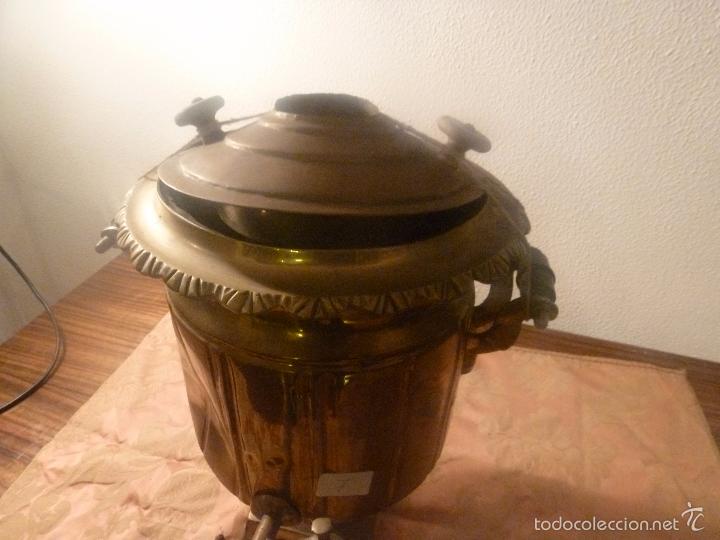 Antig&uuml;edades: SAMOVAR DE LATON TETERA - Foto 12