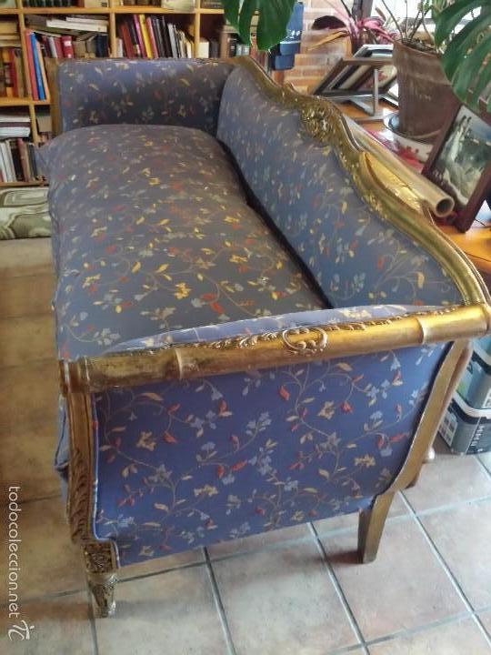 Antigüedades: Gran sofá de plumas:Alto del respaldo al suelo 100 cm.Ancho 75 cm, largo casi 200cm. - Foto 2 - 56892032
