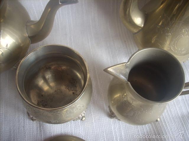 Antig&uuml;edades: Juego de caf&eacute;, marcado E P N S - Foto 3