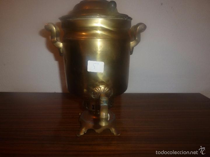 Antig&uuml;edades: SAMOVAR DE LATON TETERA - Foto 1