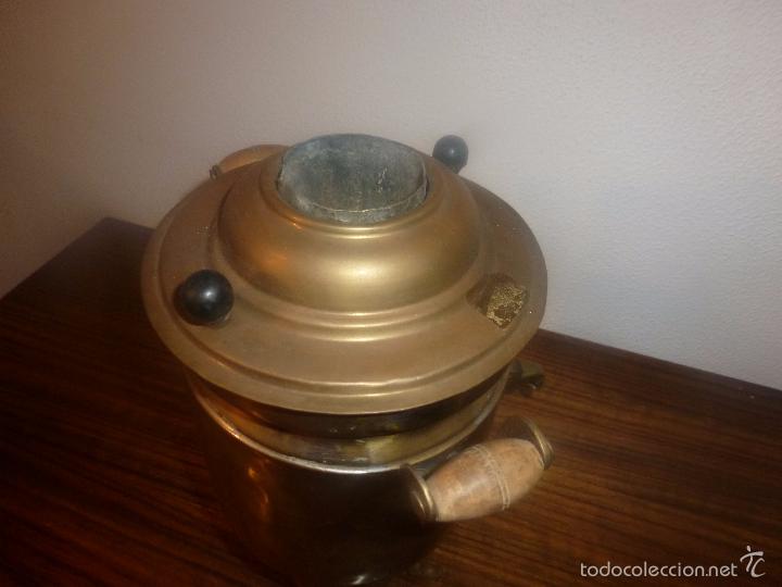Antig&uuml;edades: SAMOVAR DE LATON TETERA - Foto 3