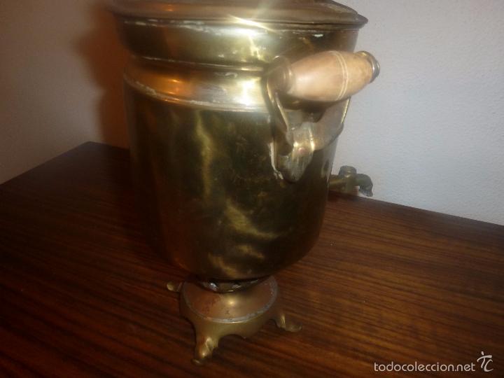Antig&uuml;edades: SAMOVAR DE LATON TETERA - Foto 4