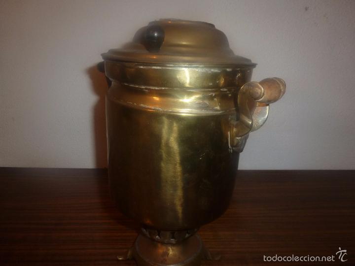 Antig&uuml;edades: SAMOVAR DE LATON TETERA - Foto 6