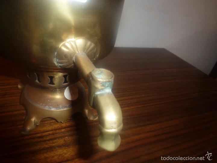 Antig&uuml;edades: SAMOVAR DE LATON TETERA - Foto 7