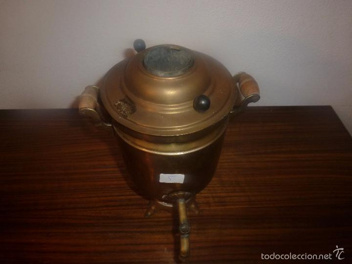 Antig&uuml;edades: SAMOVAR DE LATON TETERA - Foto 11