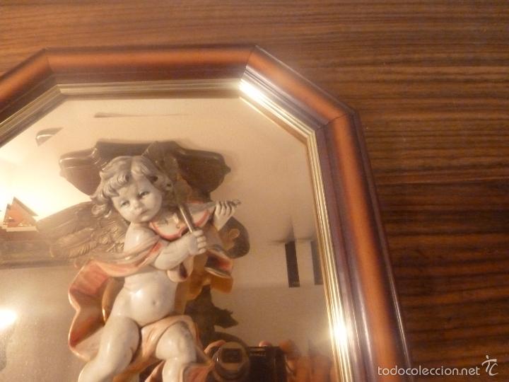 Antig&uuml;edades: Angel enmarcado con espejo - Foto 3