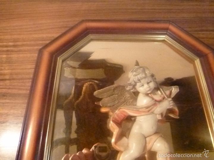 Antig&uuml;edades: Angel enmarcado con espejo - Foto 4